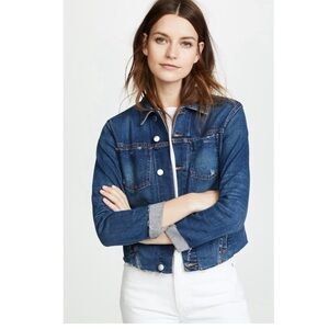 NWOT L’AGENCE raw hem denim jacket women’s sz S